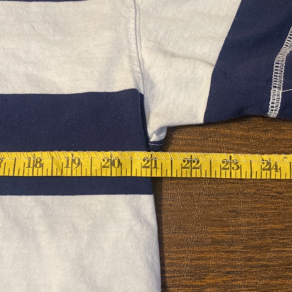 OLD NAVY Blue White Boxy Tshirt, Medium - Picture 3 of 5